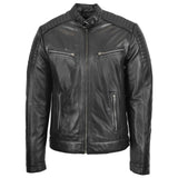 Men's Black Sheep Nappa Leather Cafe Racer Biker Jacket
