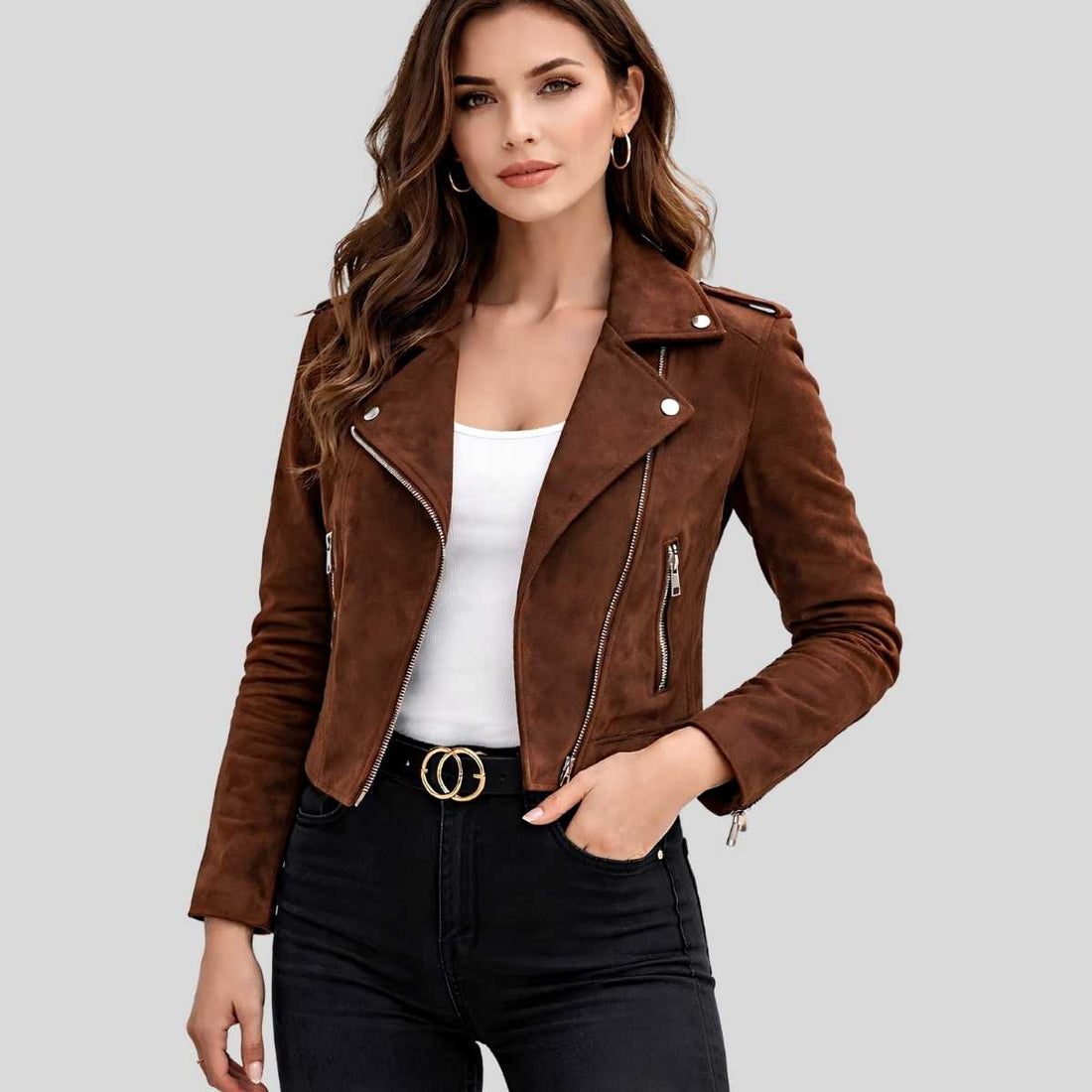 Women's Suede Leather Jackets — Zarcab Collection