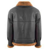 Men’s Vintage B3 Sheepskin Leather Jacket – Brown Ginger Aviator Bomber for Winter Wear