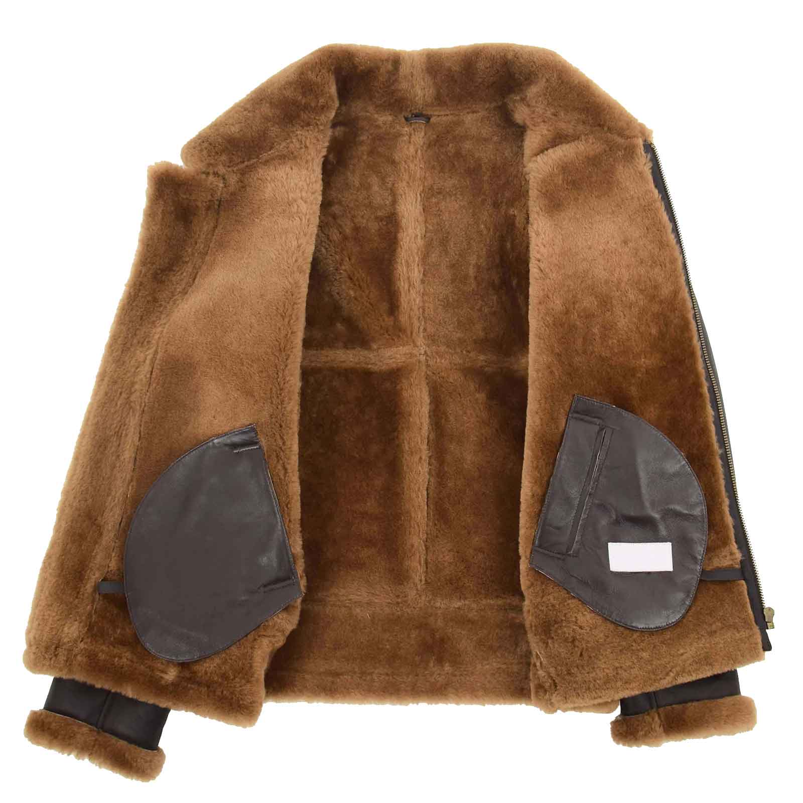 Men’s Vintage B3 Sheepskin Leather Jacket – Brown Ginger Aviator Bomber for Winter Wear