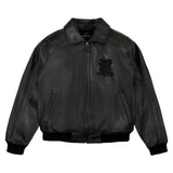 Men’s Black Avirex Leather Flight Jacket – Iconic Aviator Bomber