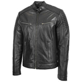 Men's Black Sheep Nappa Leather Cafe Racer Biker Jacket