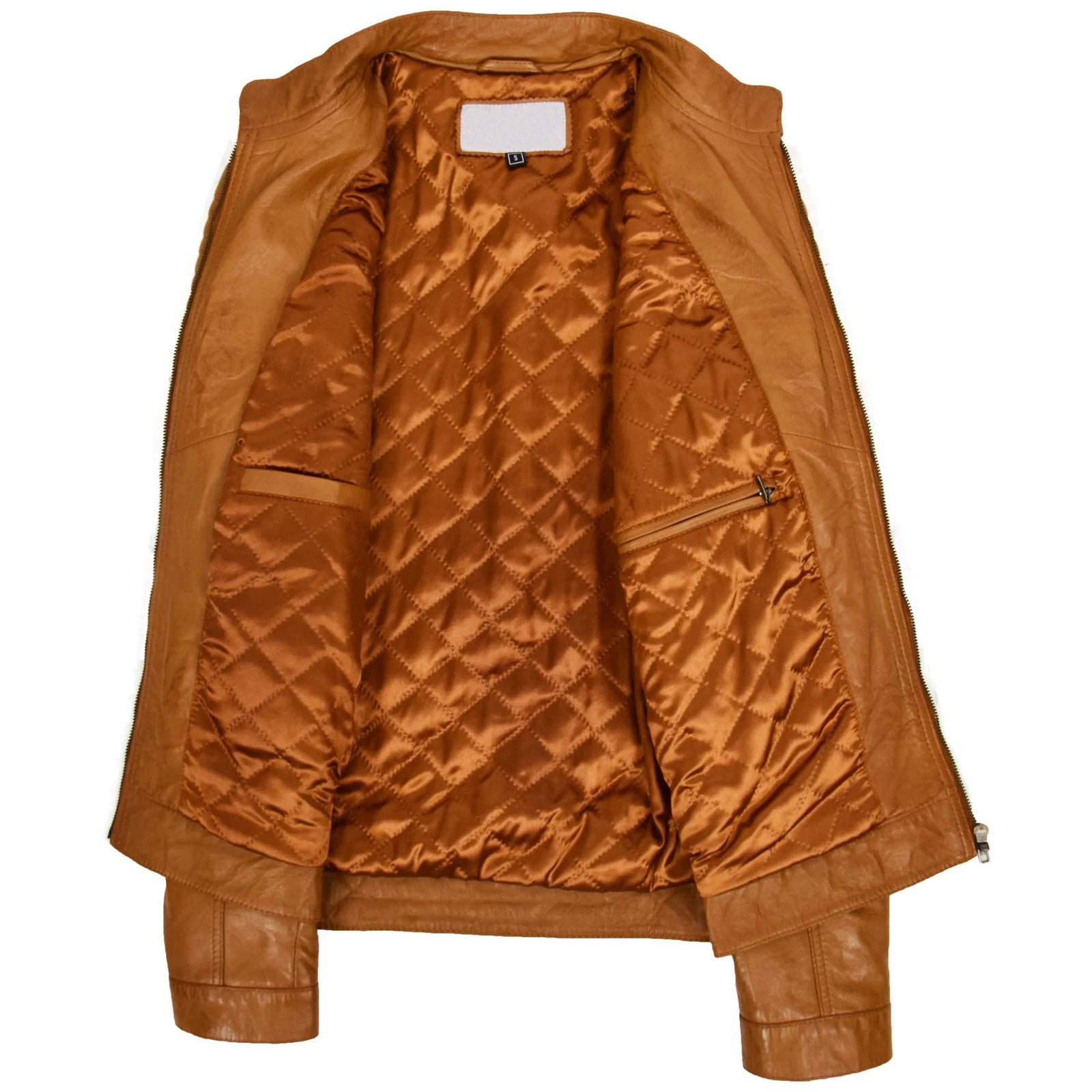 Men's Tan Sheep Nappa Leather Cafe Racer Biker Jacket – Ron