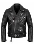 Men's Black Leather Biker Jacket | Handcrafted Lambskin Double Rider | Premium Gift For Him